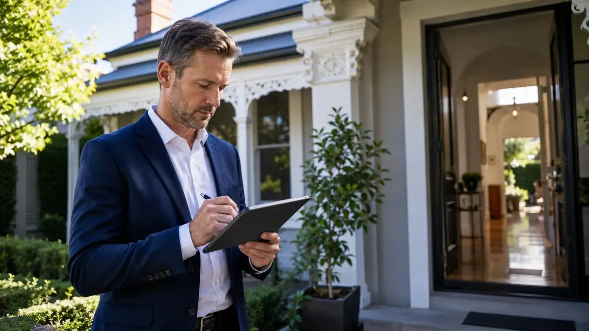 Independent registered property valuer conducting formal valuation inspection in Melbourne Victoria